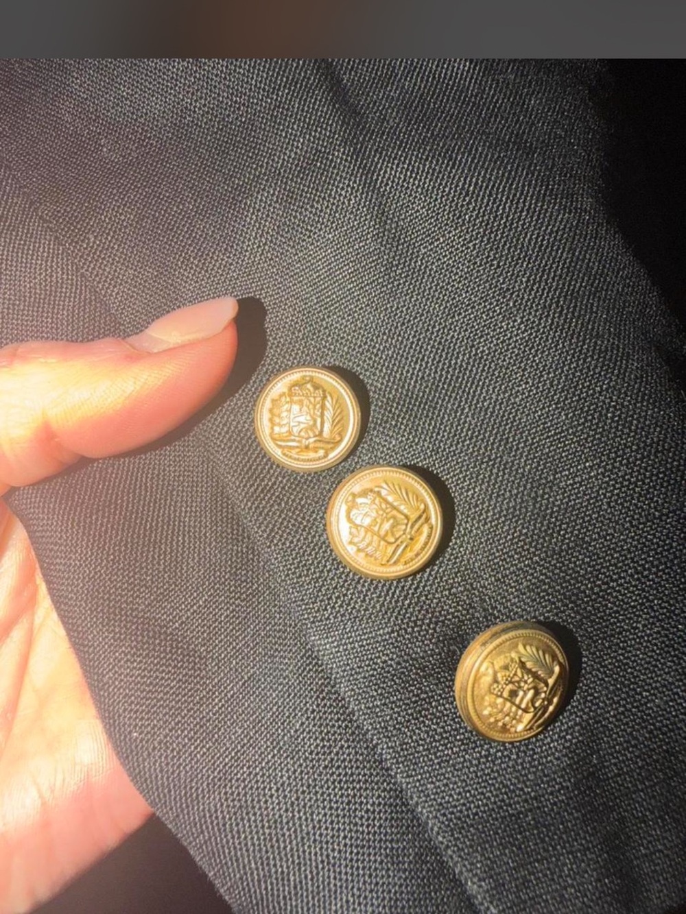 Talbots Black Double-Breasted Blazer with Gold Buttons - Picture 5 of 5